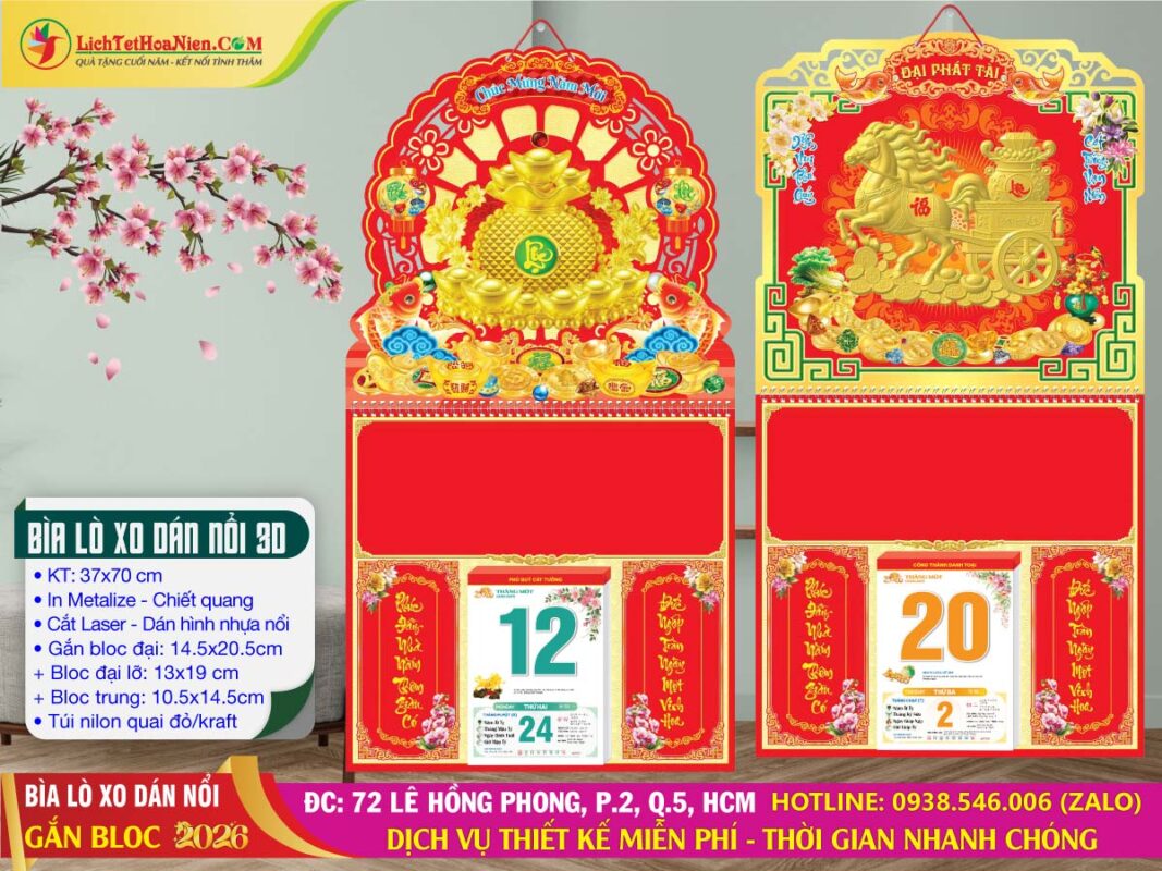 Bìa Lò Xo (37x70) Dán Hình Nổi