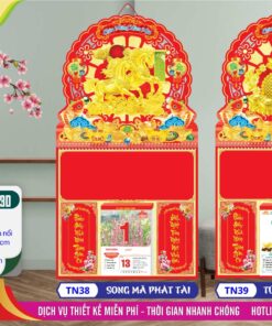 Bìa Lò Xo Dán Nổi - TN38 - Song Mã Phát Tài + TN39 - Túi Vàng May Mắn