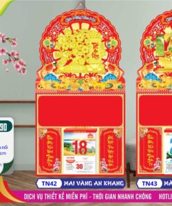 Bìa Lò Xo Dán Nổi - TN42 - Mai Vàng An Khang + TN43 - Mã Đáo Thành Công