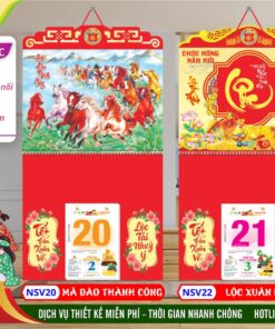 Bìa Lò Xo (37x68cm) Gắn Bloc - NSV20 - Mã Đáo Thành Công + NSV22 - Lộc Xuân Đại Cát