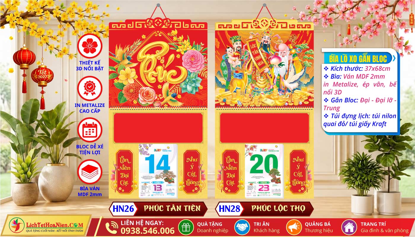 Bìa Lò Xo Giữa Bế Nổi - HN26 - Phúc Tân Niên + HN28 - Phúc Lộc Thọ