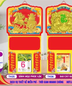 Bìa Lò Xo Mini Dán Nổi - TH35 - Bính Ngọ Phúc Lộc + TH36 - Đại Cát Đại Lộc