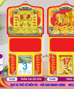 Bìa Lò Xo Mini Dán Nổi - TH39 - Thần Tài Gõ Cửa + TH40 - Song Mã