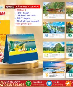 Lịch Để Bàn (19x22cm) - NSV50 - Cảnh Đẹp Việt Nam