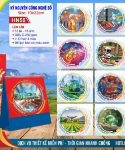 Lịch Để Bàn A (19x22cm) - HN50 - Kỷ Nguyên Công Nghệ Số