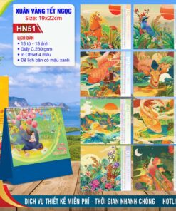 Lịch Để Bàn A (19x22cm) - HN51 - Xuân Vàng Tết Ngọc