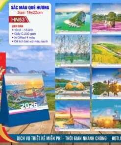 Lịch Để Bàn A (19x22cm) - HN53 - Sắc Màu Quê Hương
