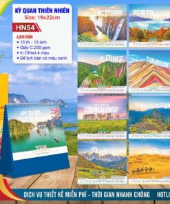 Lịch Để Bàn A (19x22cm) - HN54 - Kỳ Quan Thiên Nhiên