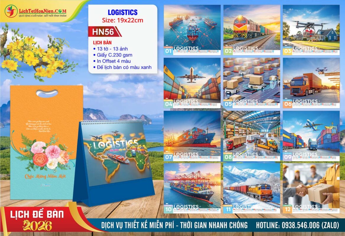 Lịch Để Bàn A (19x22cm) - HN56 - Logistics