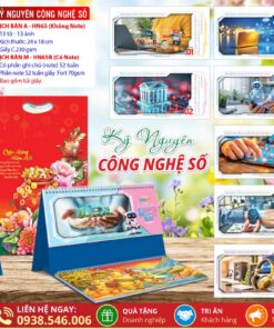 Lịch Để Bàn A & M (24x18cm) - HN65 - Kỷ Nguyên Công Nghệ Số