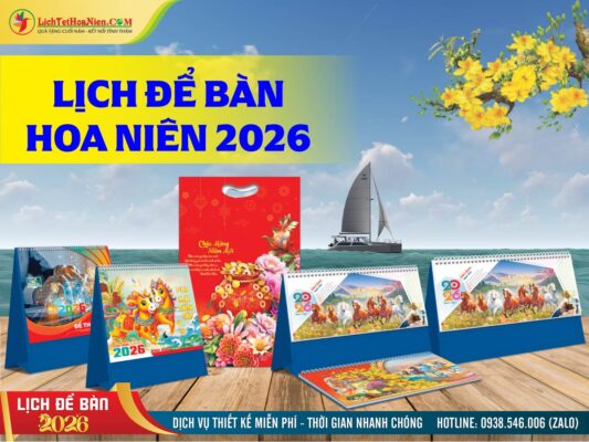 Lịch Để Bàn Hoa Niên 2026