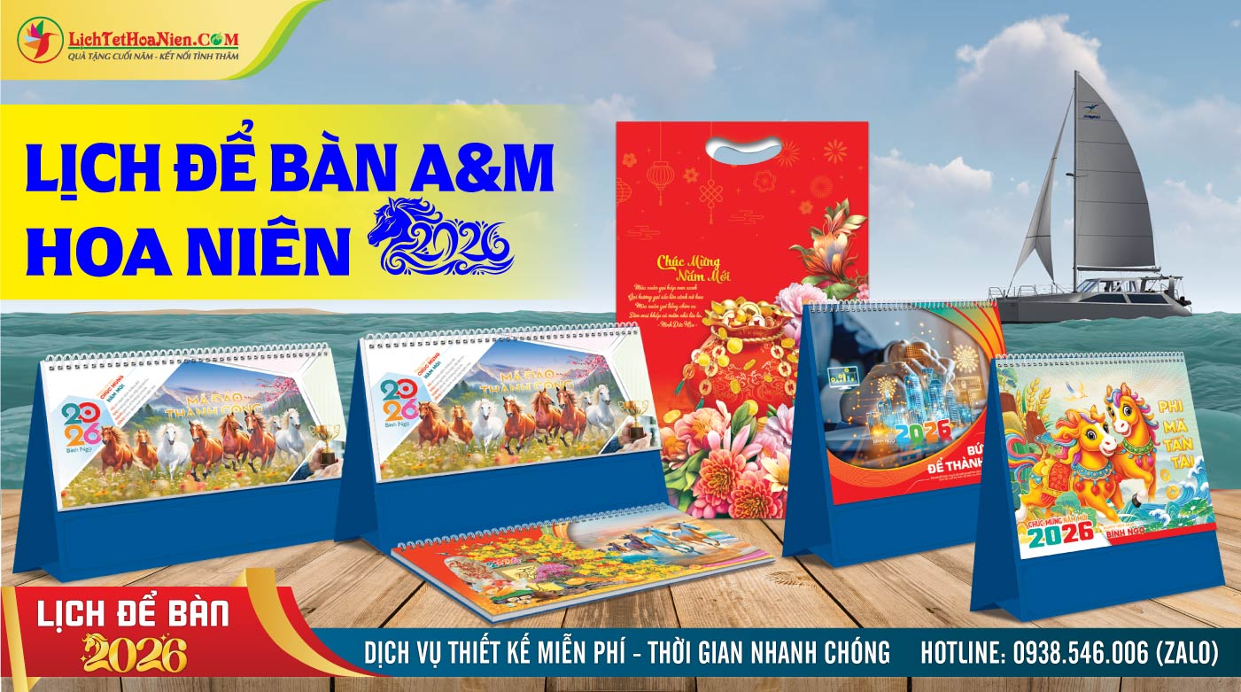 Lịch Để Bàn Hoa Niên