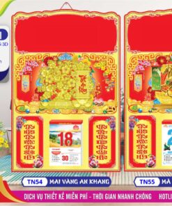 Bìa Đại Dán Nổi - TN54 - Mai Vàng An Khang + TN55 - Mã Đáo Thành Công