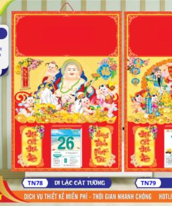 Bìa Trung Ván MDF - TN78 - Di Lặc Cát Tường + TN79 - Phúc Lộc Thọ