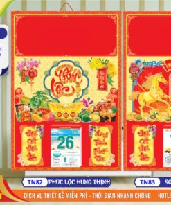 Bìa Trung Ván MDF - TN82 - Phúc Lộc Hưng Thịnh + TN83 - Song Mã Lộc Phát