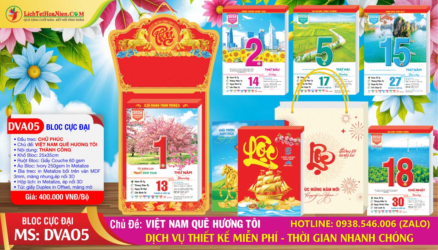 Mã Số: DVA05 - Việt Nam Quê Hương Tôi - Đầu Treo Chữ Phúc