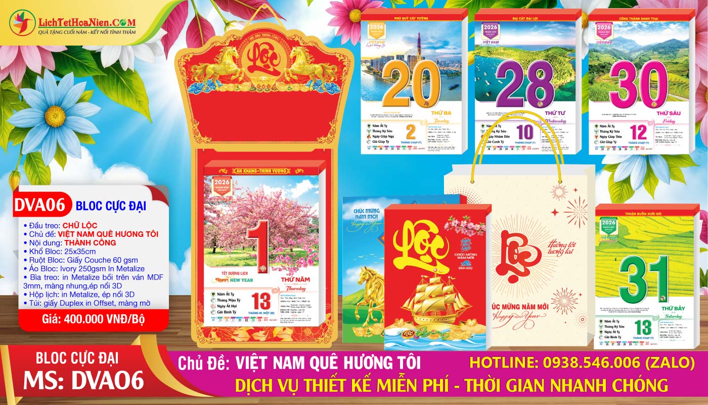 Mã Số: DVA06 - Việt Nam Quê Hương Tôi - Đầu Treo Chữ Lộc