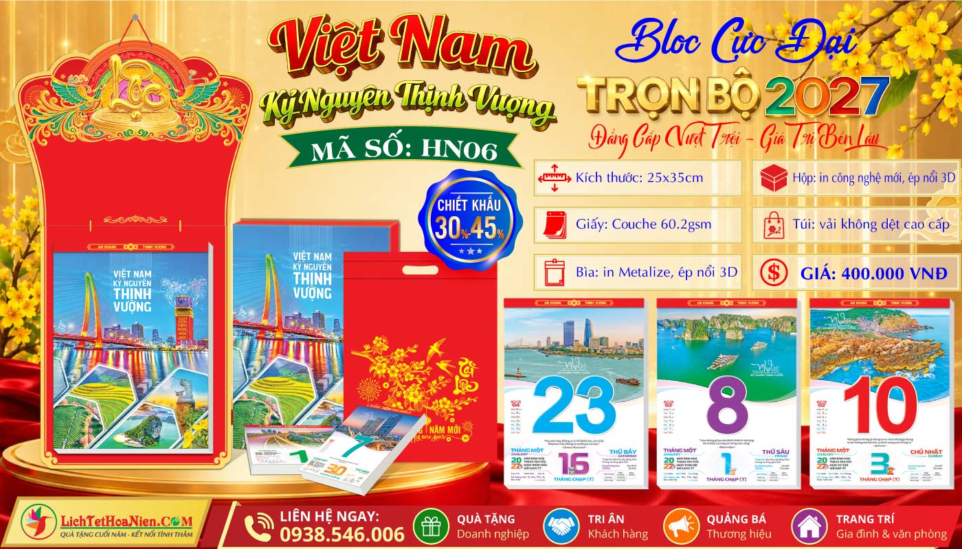 Bloc Cực Đại (25x35cm) - HN06 - Việt Nam Kỷ Nguyên Thịnh Vượng
