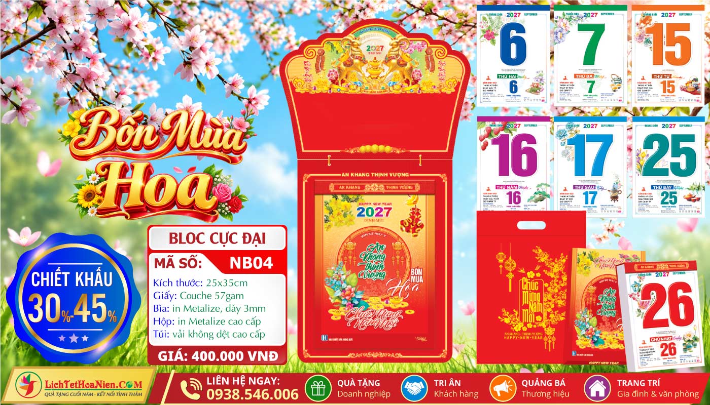 Mã Số: NB04 - Bốn Mùa Hoa