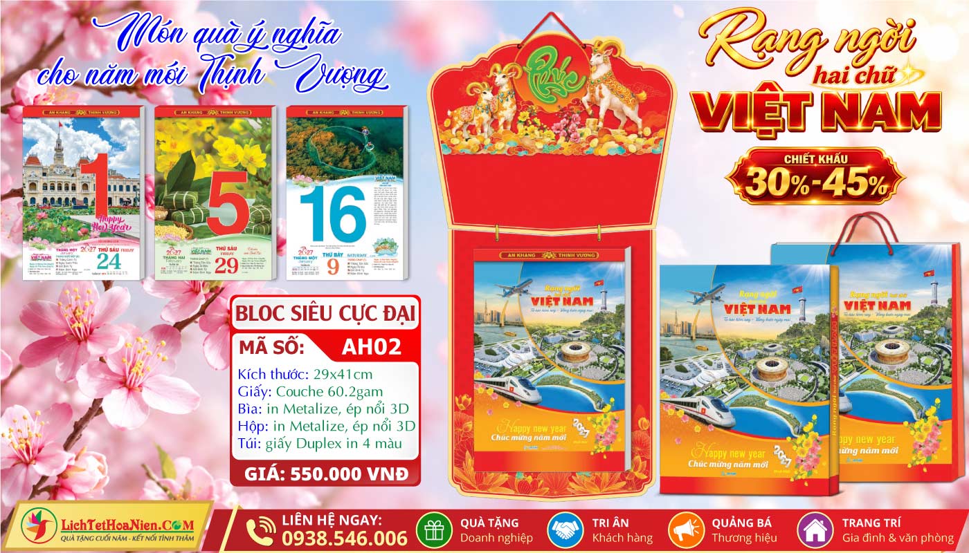 Mã Số: AH02 - Rạng Ngời Hai Chữ Việt Nam
