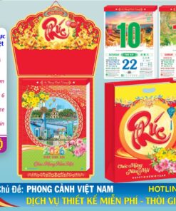 Bloc Siêu Cực Đại Đặc Biệt (38x53cm) - MS: HT2 - Chủ Đề: Phong Cảnh Việt Nam - Đầu Treo: Hồng Phúc An Khang