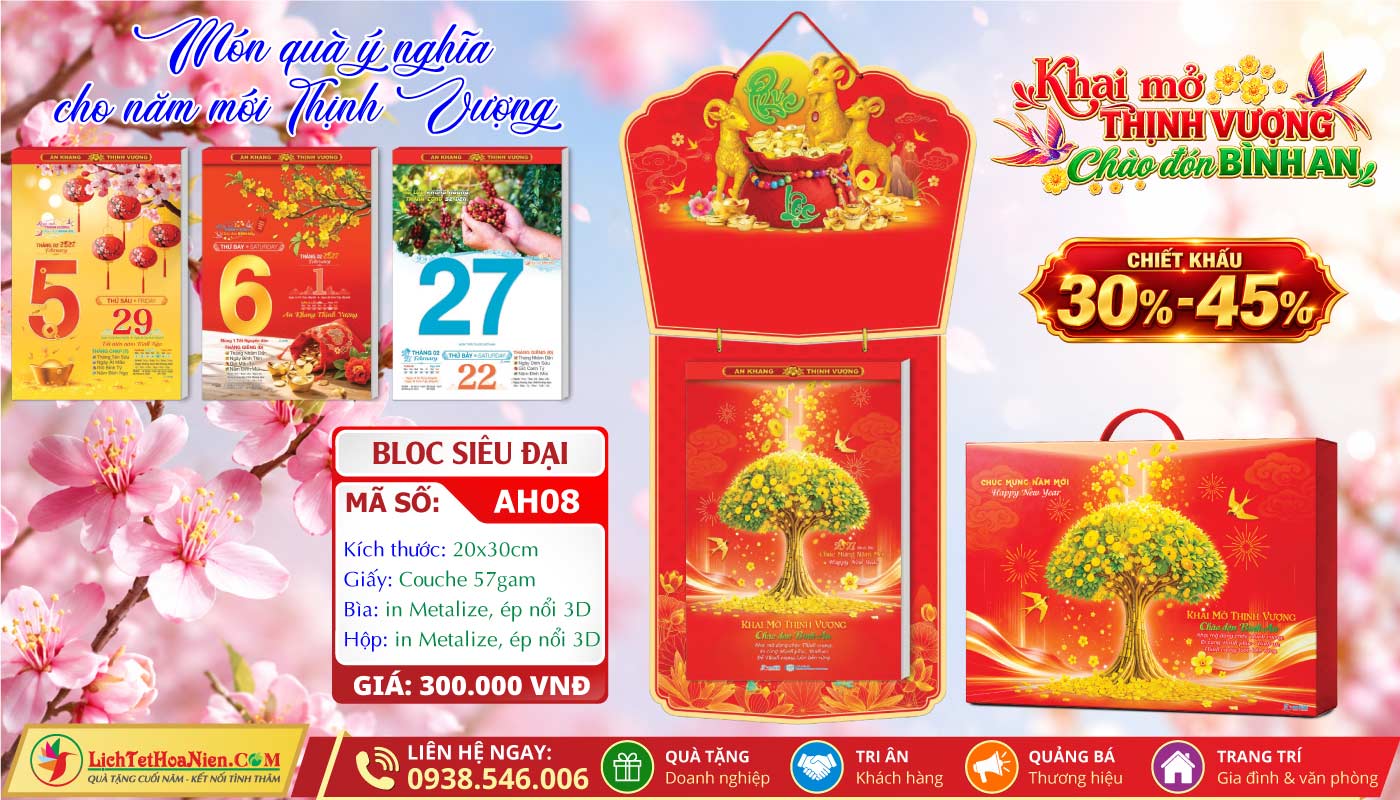 Mã Số: AH08 - Khai Mở Thịnh Vượng Chào Đón Bình An