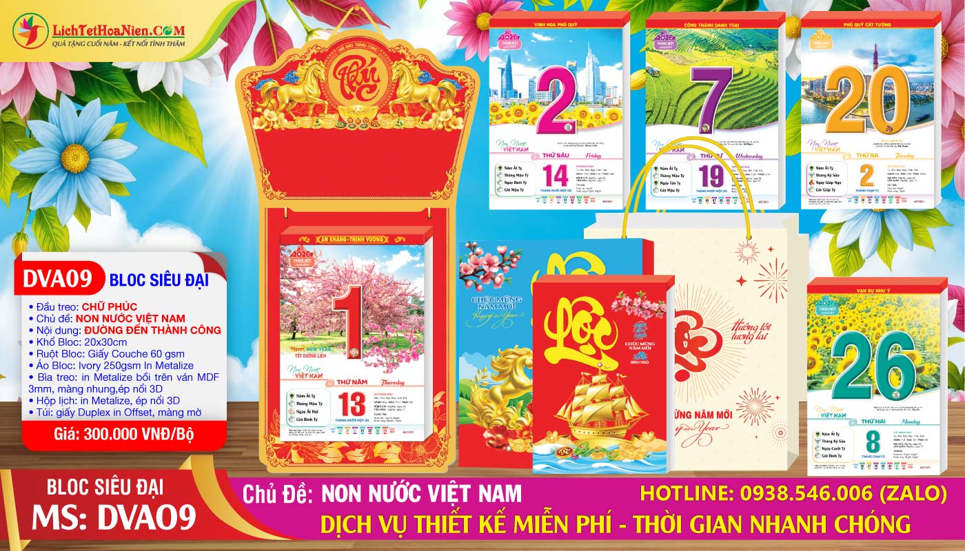 Mã Số: DVA09 - Non Nước Việt Nam - Đầu Treo Chữ Phúc