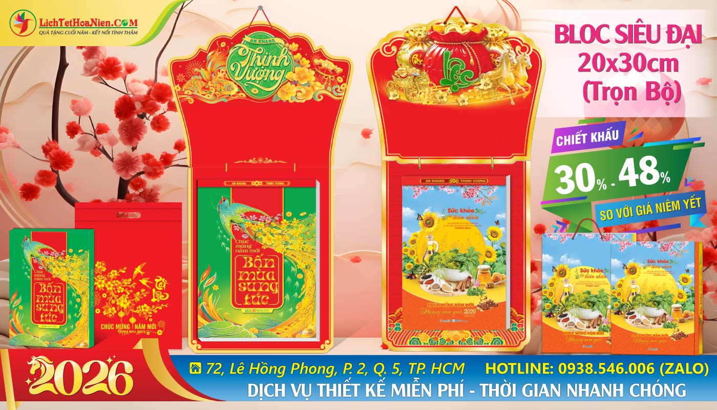 Lịch Bloc Siêu Đại (20x30)