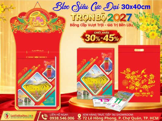 Bộ Bloc Siêu Cực Đại 30x40 Hoa Niên