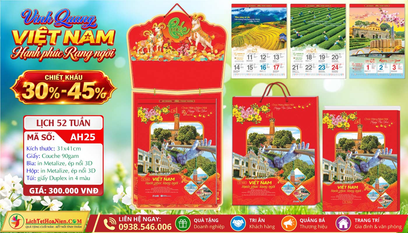 Mã Số: AH25 - Vinh Quang Việt Nam Hạnh Phúc Rạng Ngời