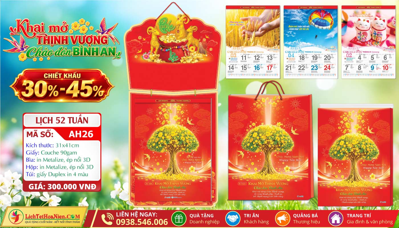 Mã Số: AH26 - Khai Mở Thịnh Vượng Chào Đón Bình An