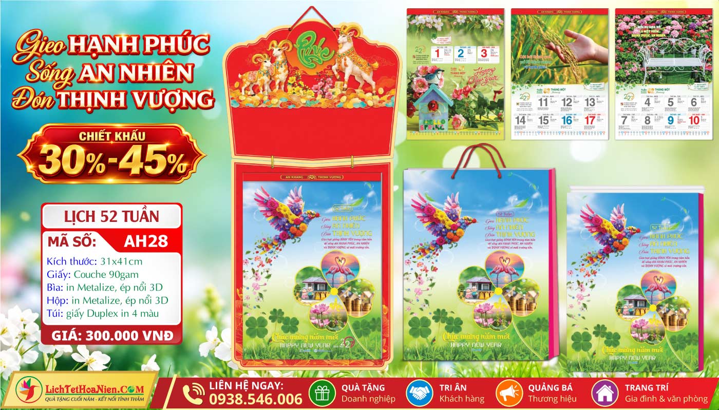 Mã Số: AH28 - Gieo Hạnh Phúc Sống An Nhiên Đón Thịnh Vượng