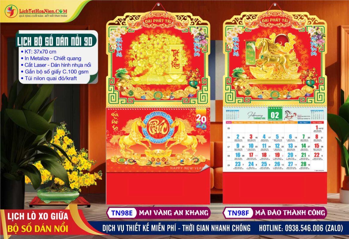 Mã Số: TN98E - Mai Vàng An Khang + TN98F - Mã Đáo Thành Công