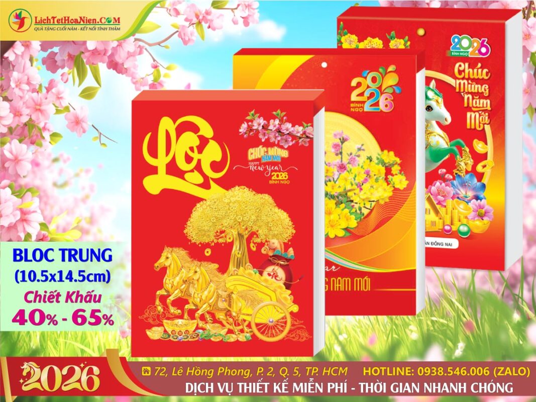 Lịch Bloc Trung Màu 2026