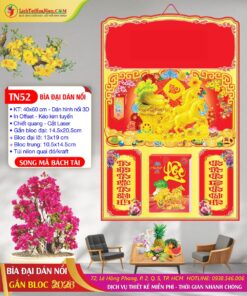 Bìa Đại Dán Nổi Song Mã Bách Tài