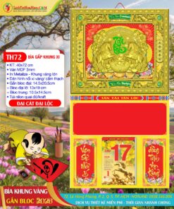 Bìa Gập Khung Vàng Đại Cát Đại Lộc