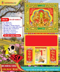 Bìa Gấp Khung Vàng Tài Lộc Hưng Thịnh