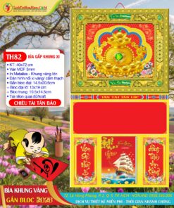 Bìa Gấp Khung Vàng Chiêu Tài Tấn Bảo