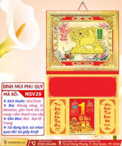 Bìa Khung Vàng Đinh Mùi Phú Quý