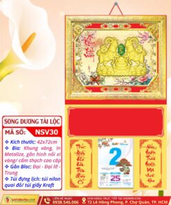 Bìa Khung Vàng Song Dương Tài Lộc