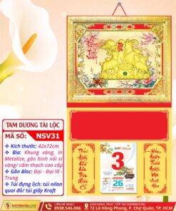 Bìa Khung Vàng Tam Dương Tài Lộc