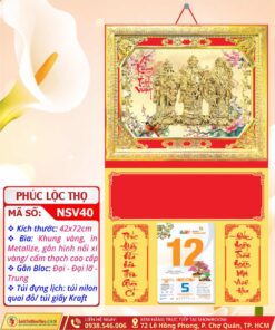 Bìa Khung Vàng Phúc Lộc Thọ