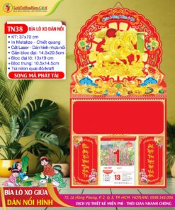 Bìa Lò Xo Giữa Dán Nổi Song Mã Phát Tài