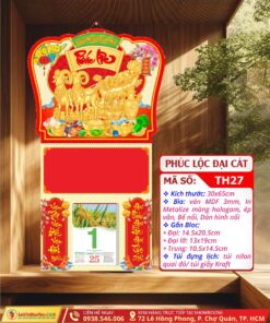 Bìa Lò Xo Mini Dán Nổi Phúc Lộc Đại Cát