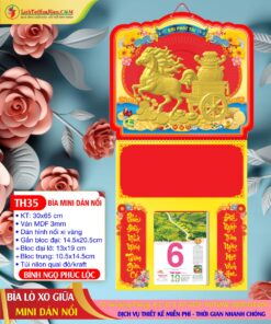 Bìa Lò Xo Mini Dán Nổi Bính Ngọ Phúc Lộc