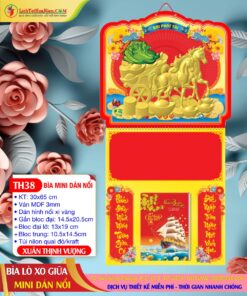 Bìa Lò Xo Mini Dán Nổi Xuân Thịnh Vượng