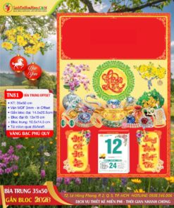 Bìa Lịch Trung Vàng Bạc Phú Quý