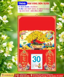 Bìa Lịch Trung Mai Vàng Đón Xuân