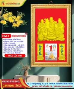 Khung Phù Điêu Phúc Lộc Thọ