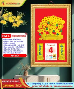 Khung Phù Điêu Kim Tiền